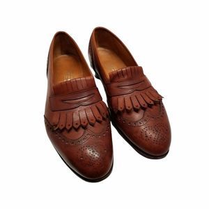 Edward Green Full Wing-Tip Brouge Kiltie Penny Loafers